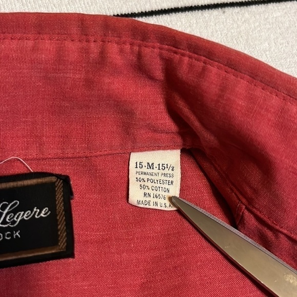 BLOCK Sportswear Trace Legere Vintage USA Made Button Down Shirt Size M - Picture 5 of 13